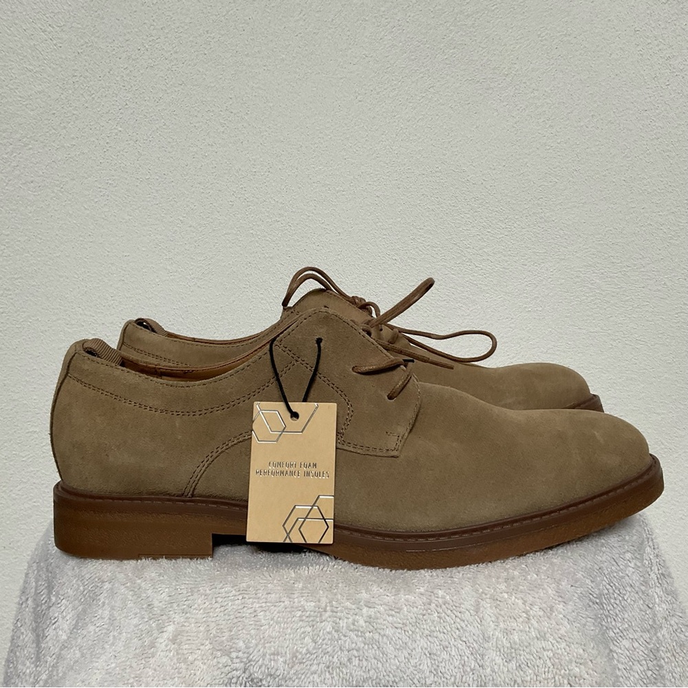 NWT Madden NYC Men's Terry Dress Shoes Taupe Suede Lace Up Size 11 Leather